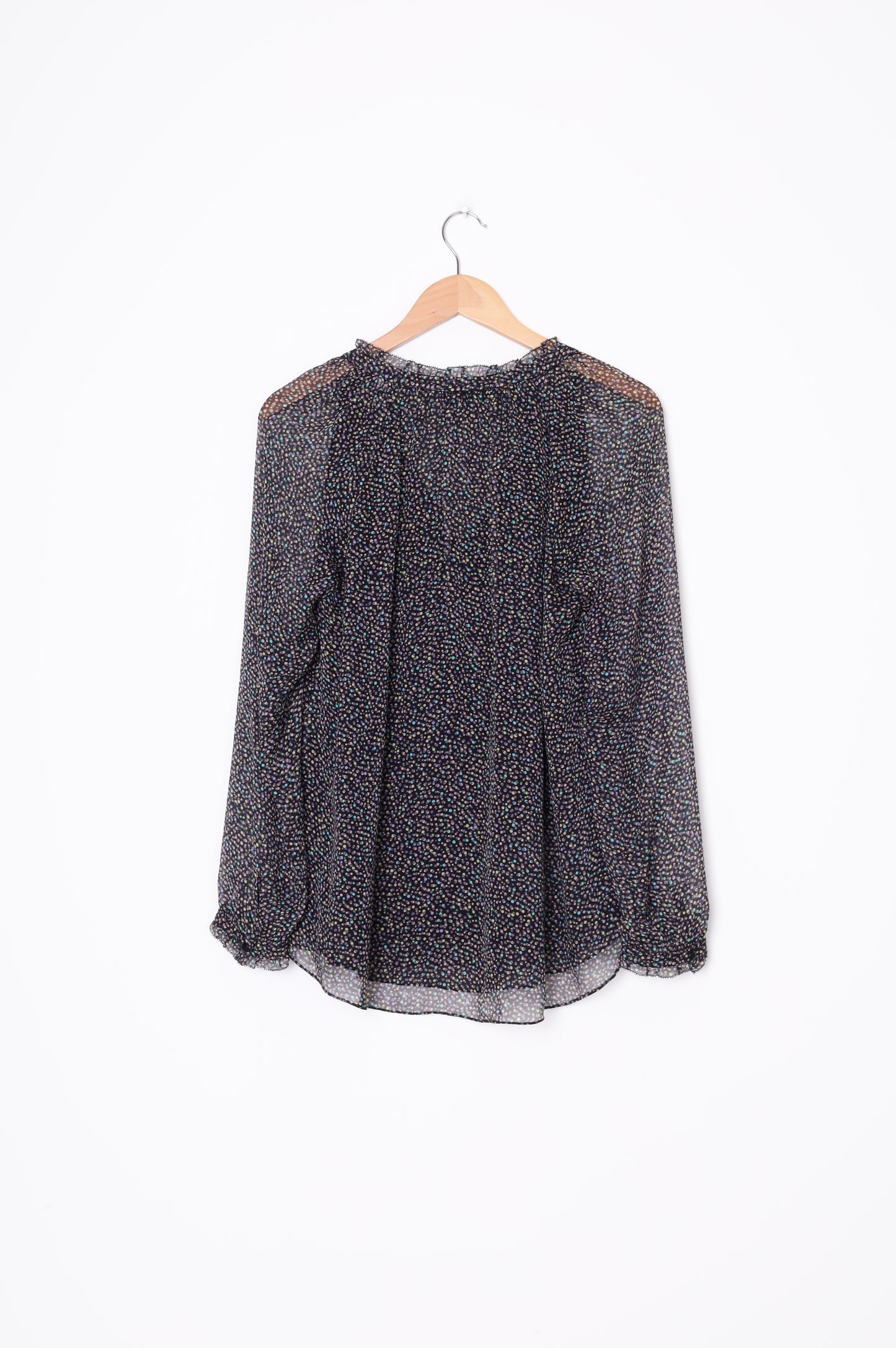 Diane von Furstenberg Womens Black Blouse Size 8
