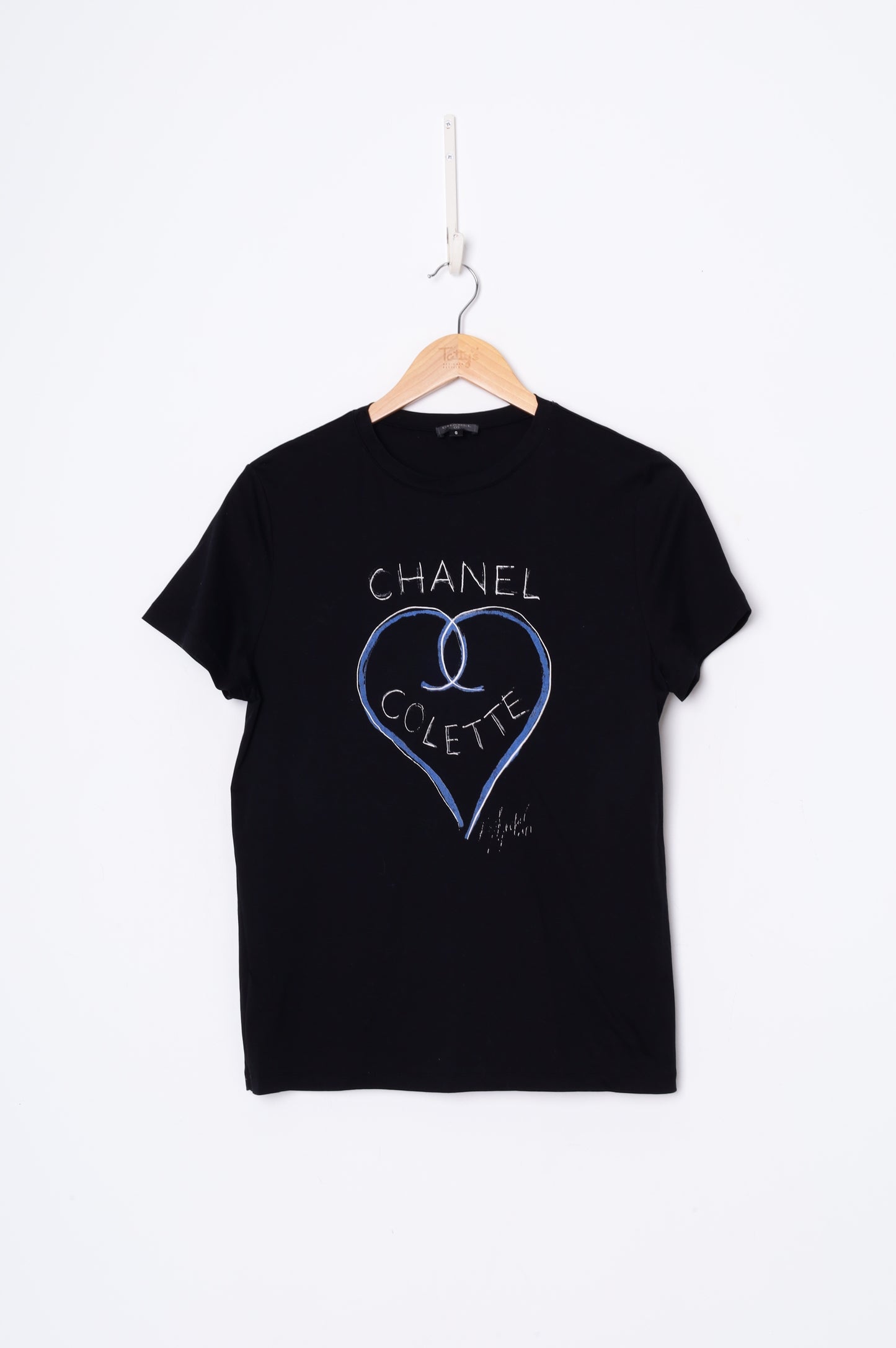 Chanel Womens Black T-shirt Size S
