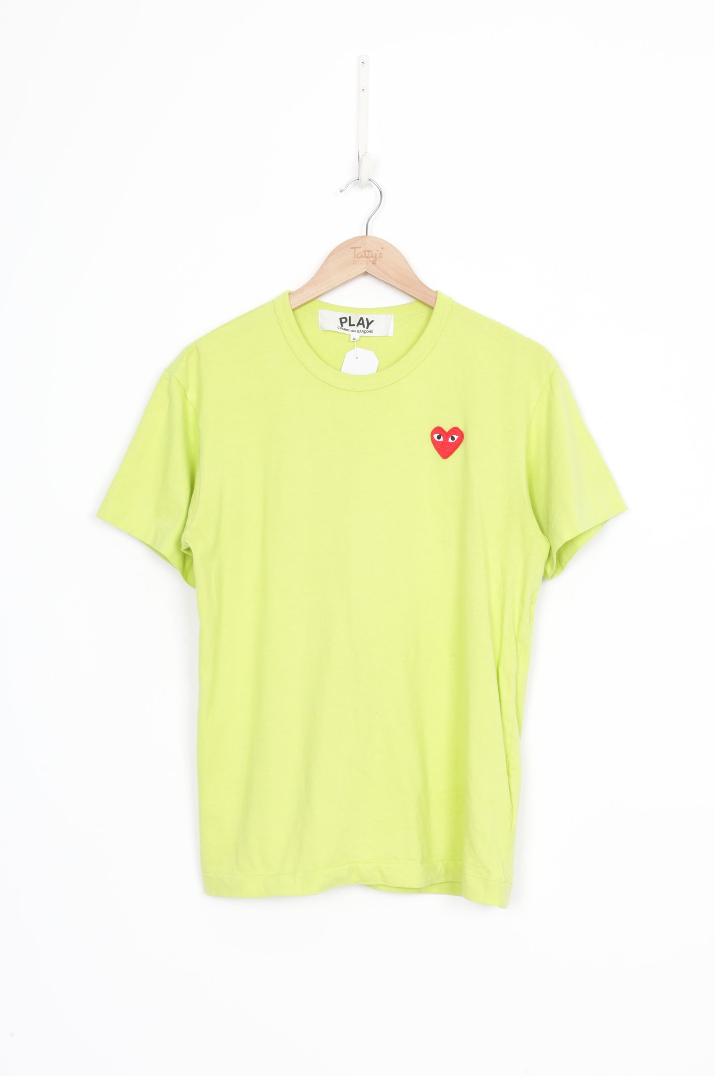 PLAY Comme Des Garcons Mens Green T-shirt Size L