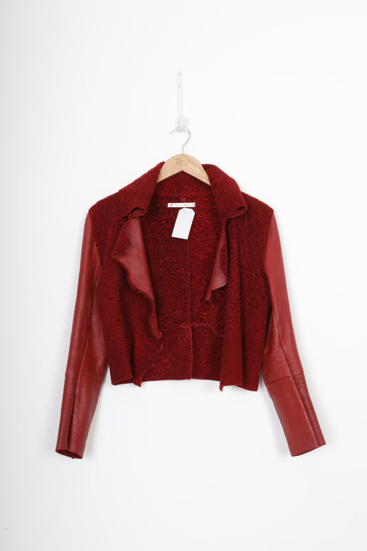 Lonely Hearts Womens Red Jacket Size 8