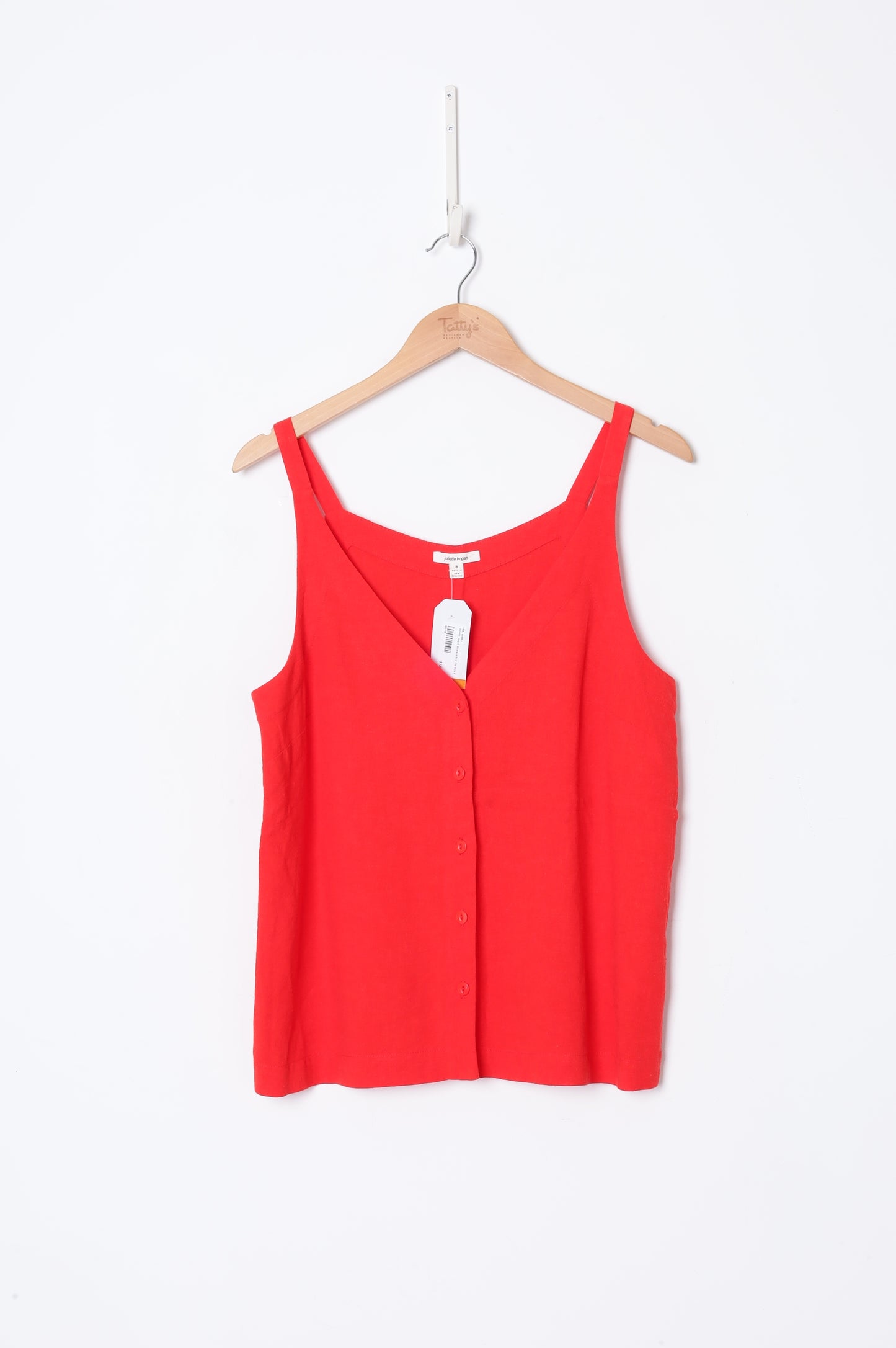 Juliette Hogan Womens Red Top Size 8