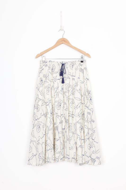 Monika Forsberg x Gorman Womens Cream Maxi Skirt Size 8