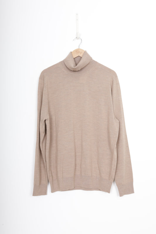 Charles Tyrwhitt Womens Beige Jumper Size L