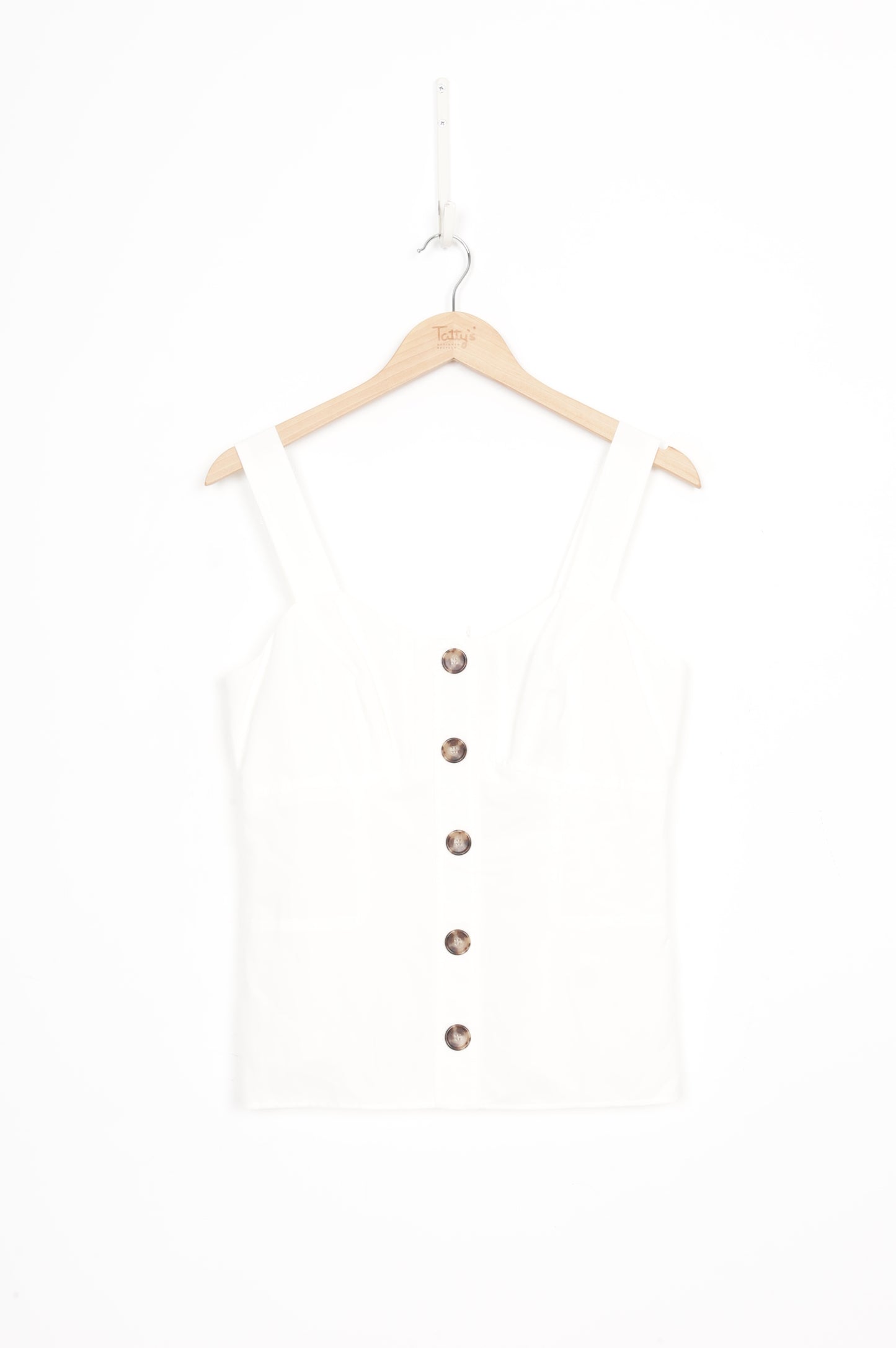 Cue Womens White Top Size 10