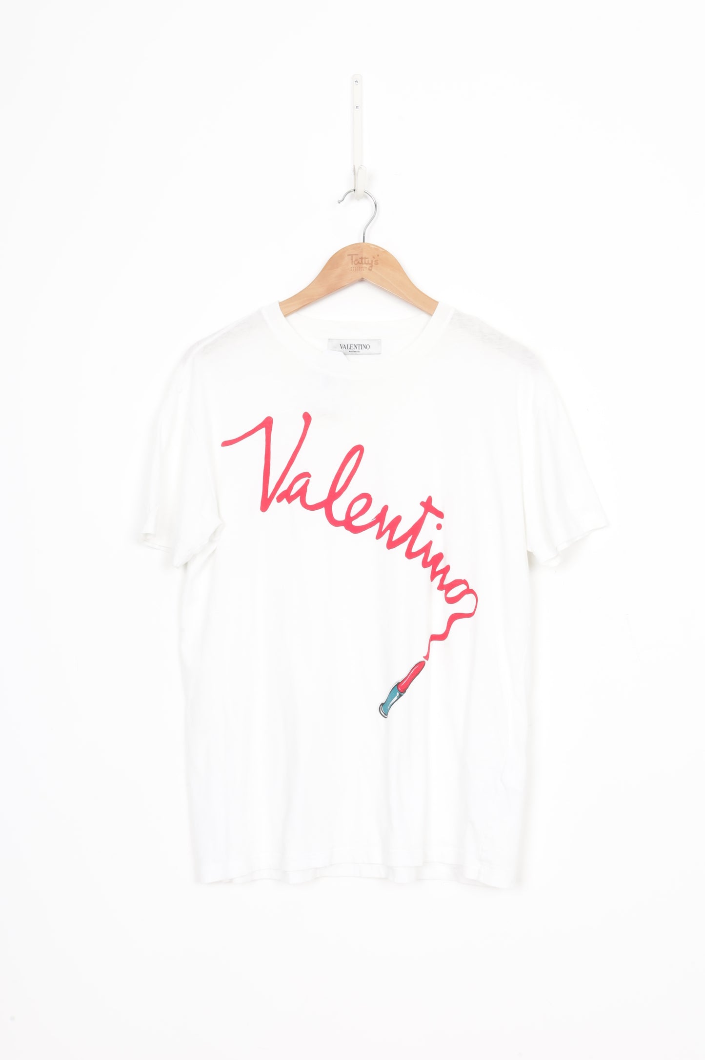 Valentino x Zandra Rhodes Womens White T-shirt Size XS