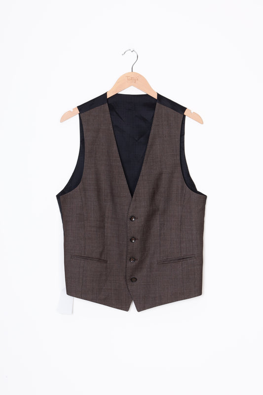 Boss Hugo Boss Mens Brown Waistcoat Size 50