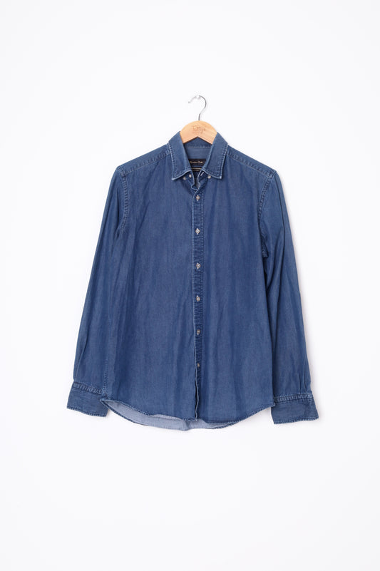 Massimo Dutti Mens Blue Shirt Size M