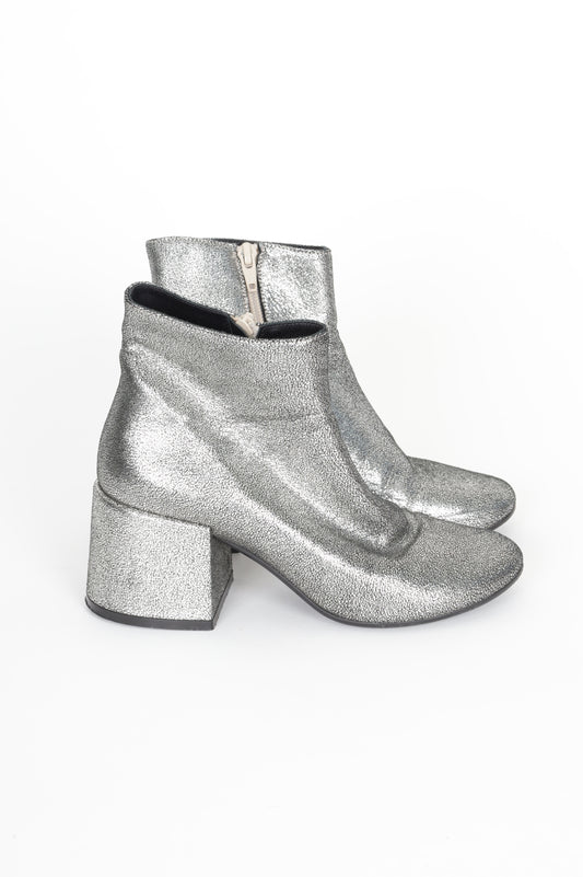 MM6 Womens Metallic Boots  Size EU 36