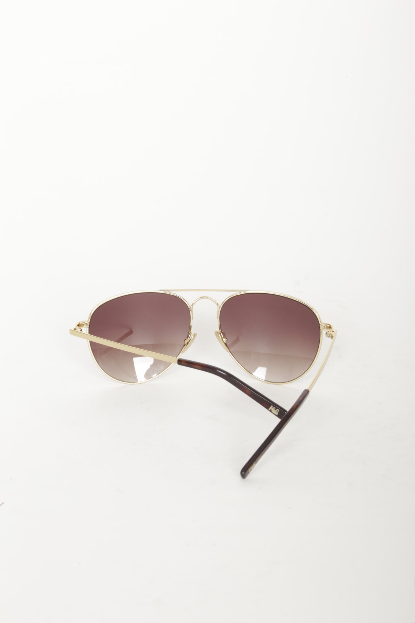Kate Sylvester Unisex Gold Sunglasses Size O/S