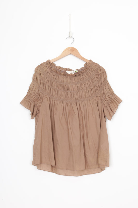 Karen Walker Womens Brown Top Size 8
