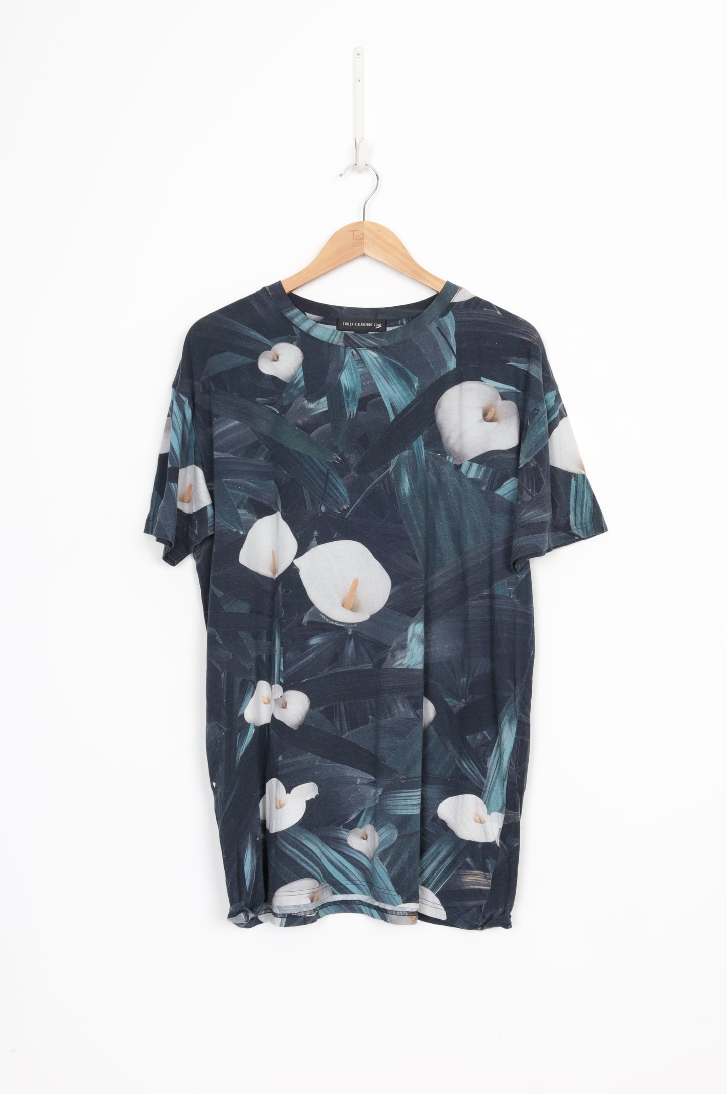 Stole Girlfriends Club Womens Blue T-shirt Size 14