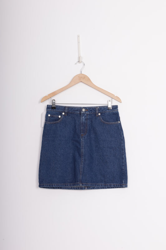 APC Womens Blue Mini Skirt Size 38