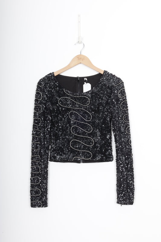 Aje Womens Black Top Size 8