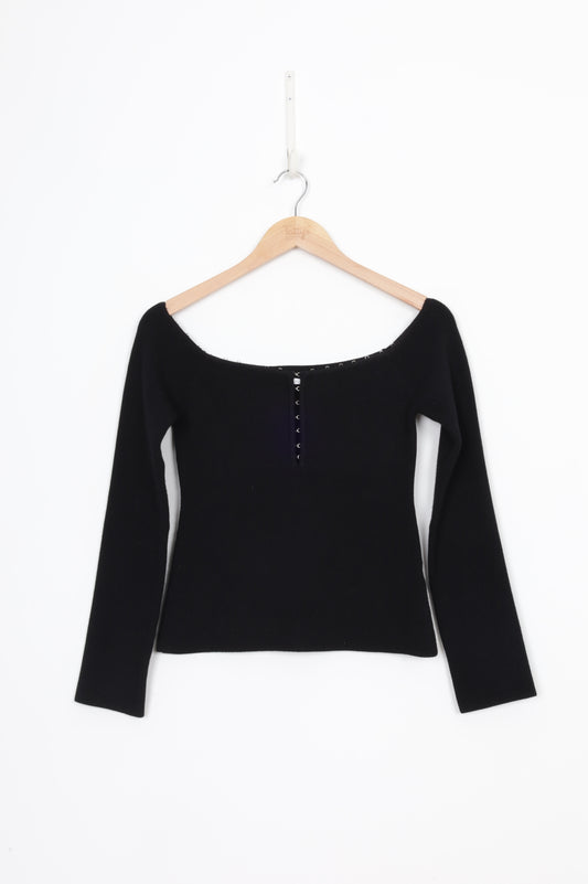 Helmut Lang Womens Black Top Size M
