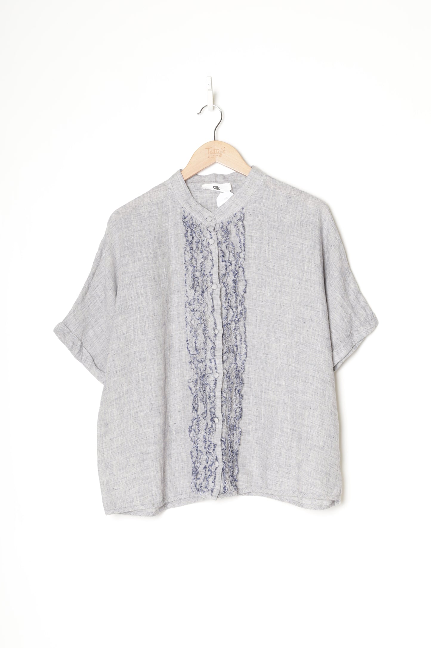 Sills Womens Grey Top Size 12