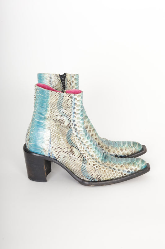 Free lance paris Womens Blue Boots  Size EU 37