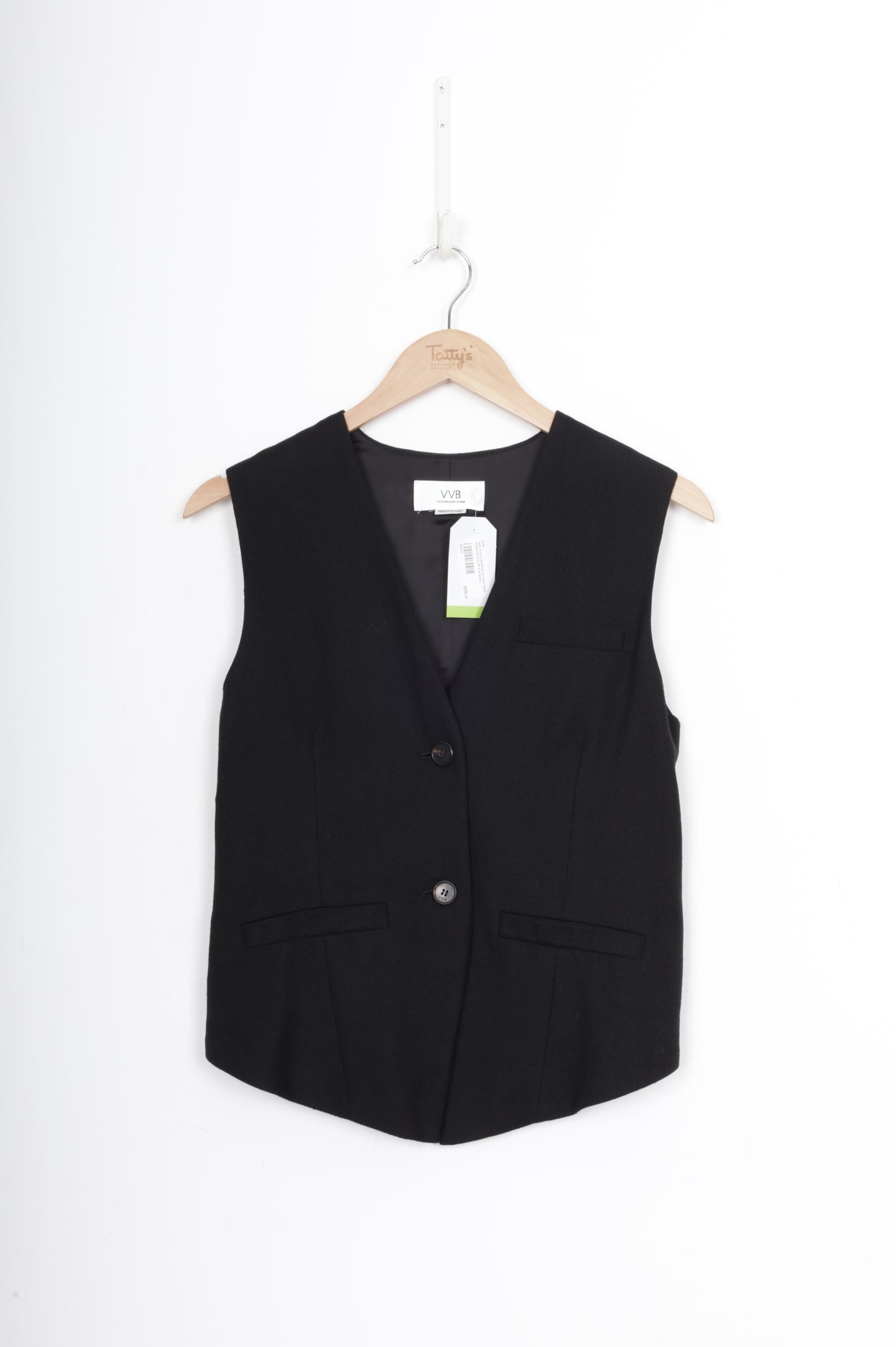 VVB Victoria Beckham Womens Black Waistcoat Size UK 8