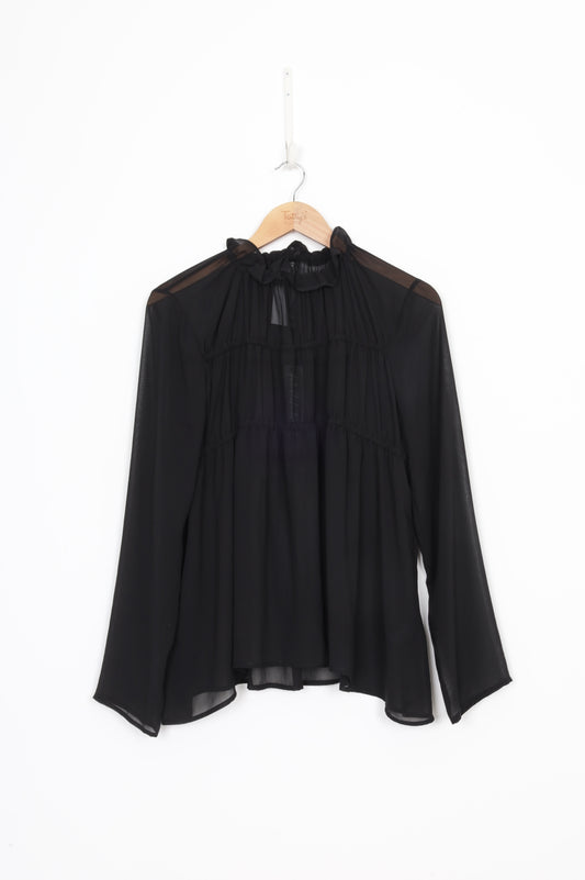Faithfuly by Moochi Womens Black Blouse Size 8