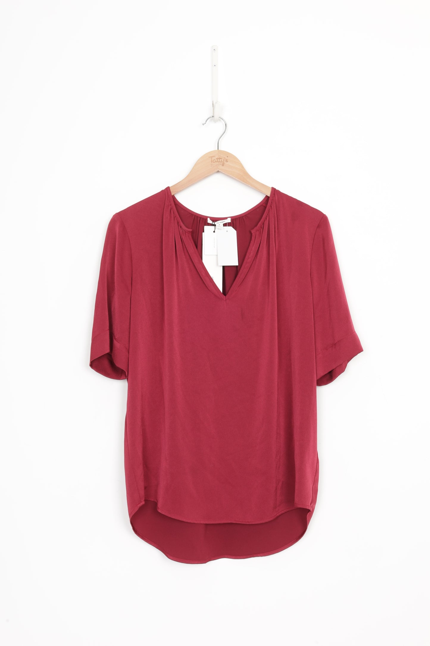Juliette Hogan Womens Red Top Size 8