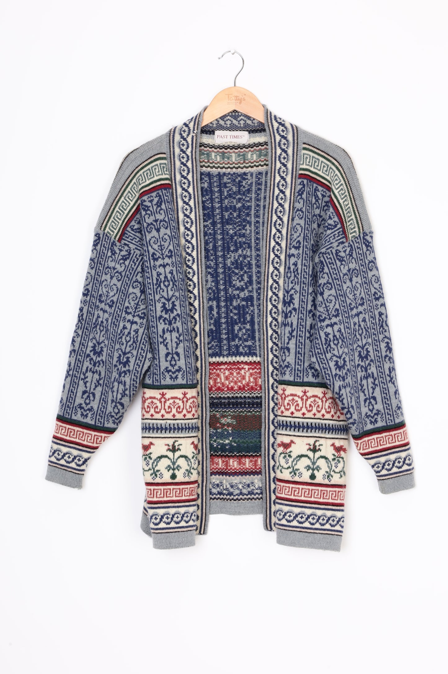 Past Times Womens Blue Cardigan Size M