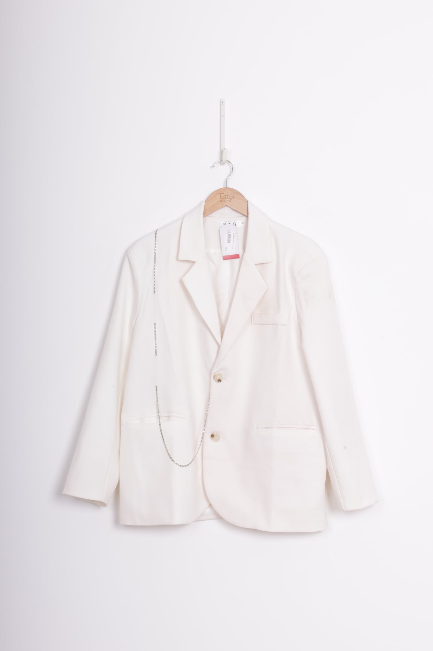 R&G Womens White Blazer Size M