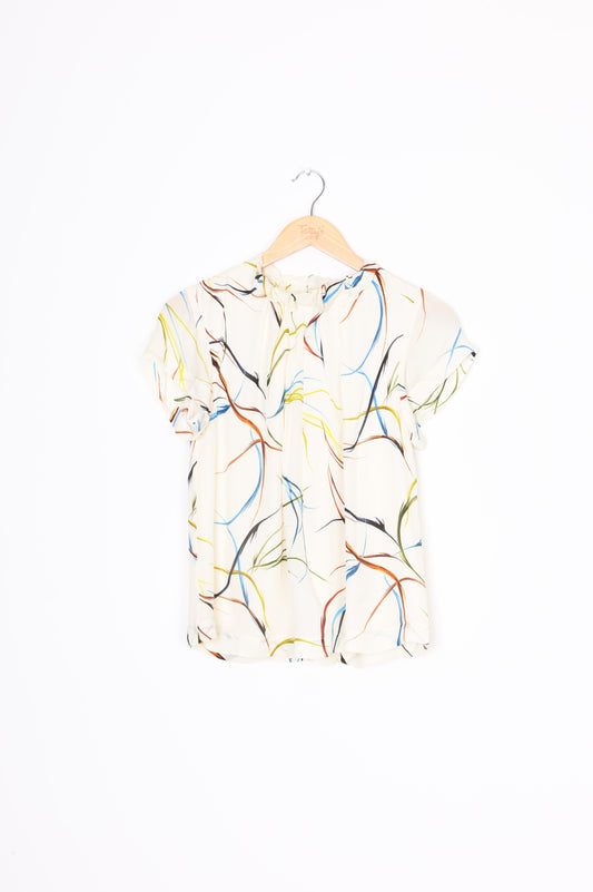 Saba Womens Cream Top Size 6