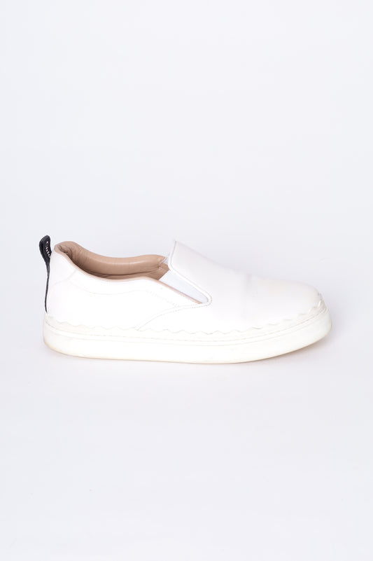 Chloe Womens White Sneakers Size EU 39
