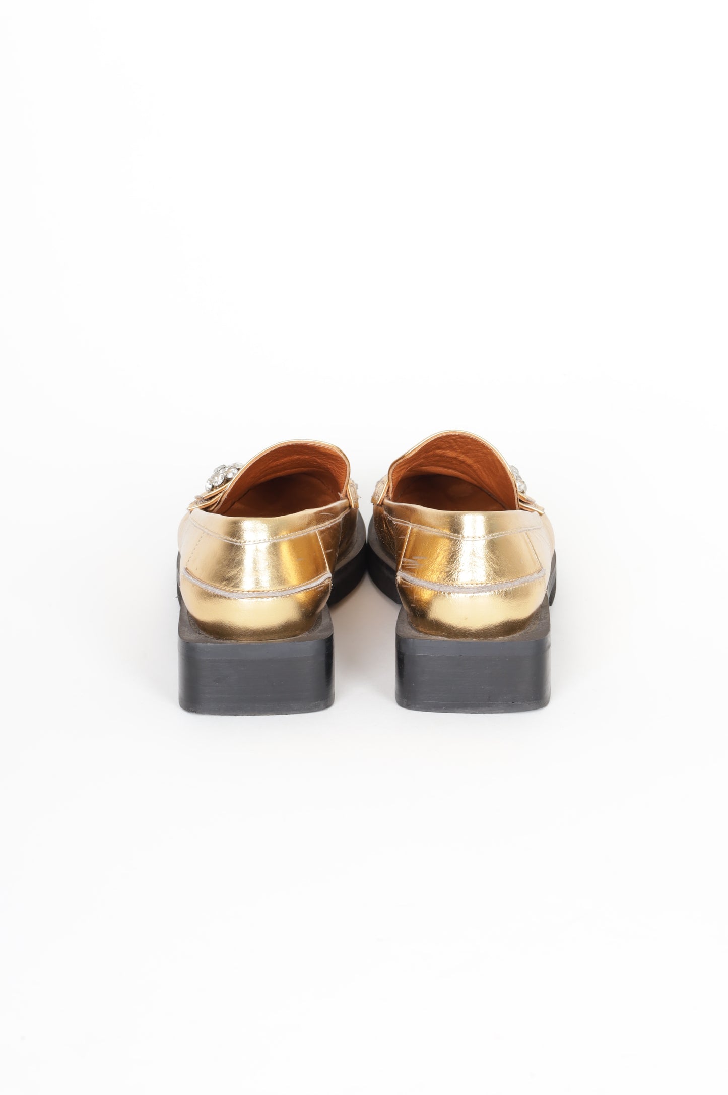 Ganni Womens Gold Shoes Size EU 39