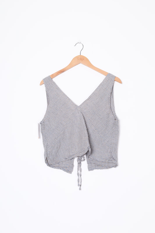 Deiji Studios Womens Blue Top Size S