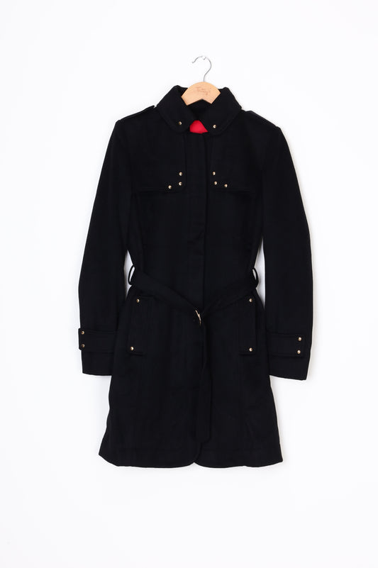 Andrea Moore Womens Black Coat Size XS