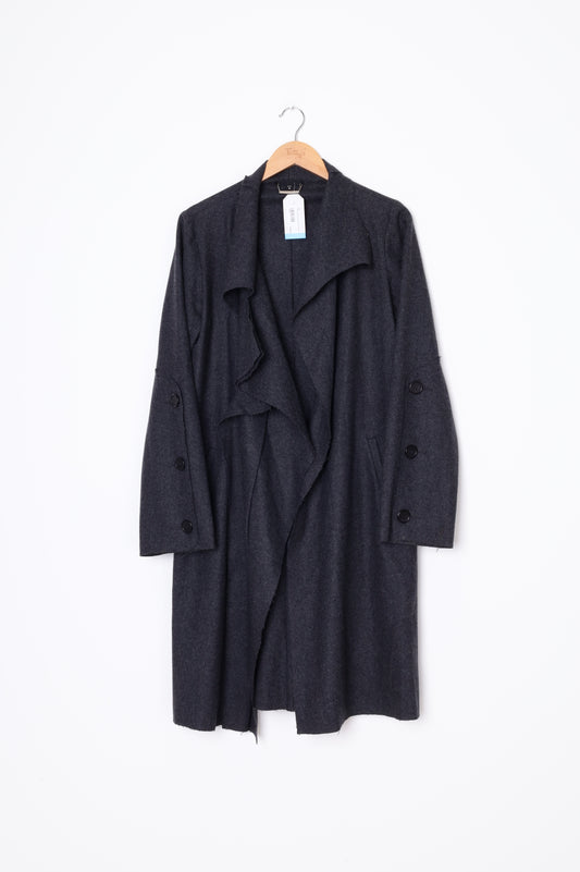 Paula Ryan Womens Grey Coat Size M