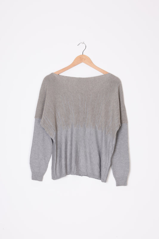 Lauren Vidal Womens Grey Jumper Size M