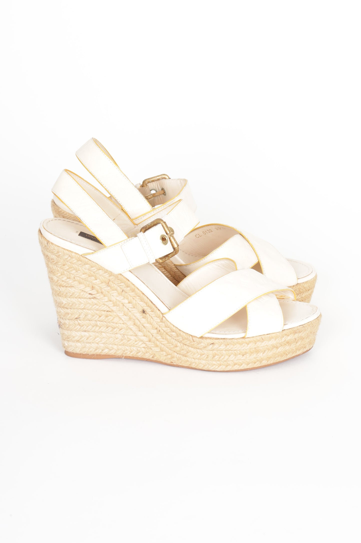 Louis Vuitton Womens Cream Heels Size EU 39