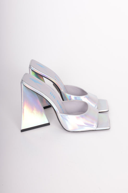 The Attico Womens Silver Heels Size EU 37