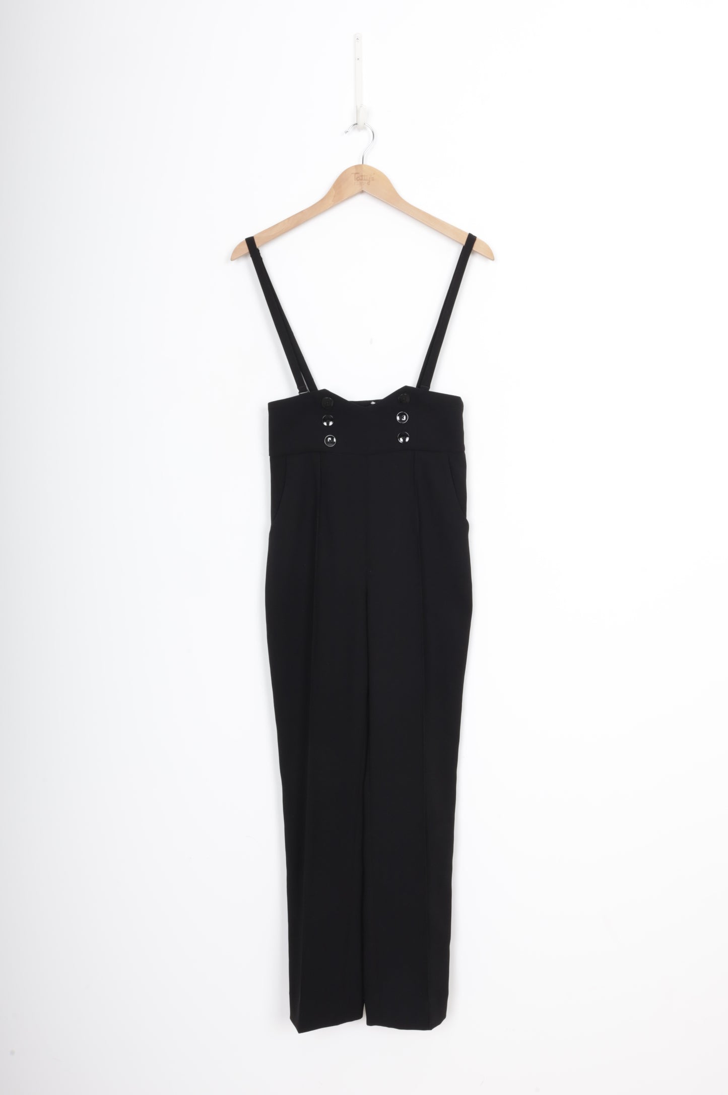 Anne Fontaine Womens Black Jumpsuit Size 38