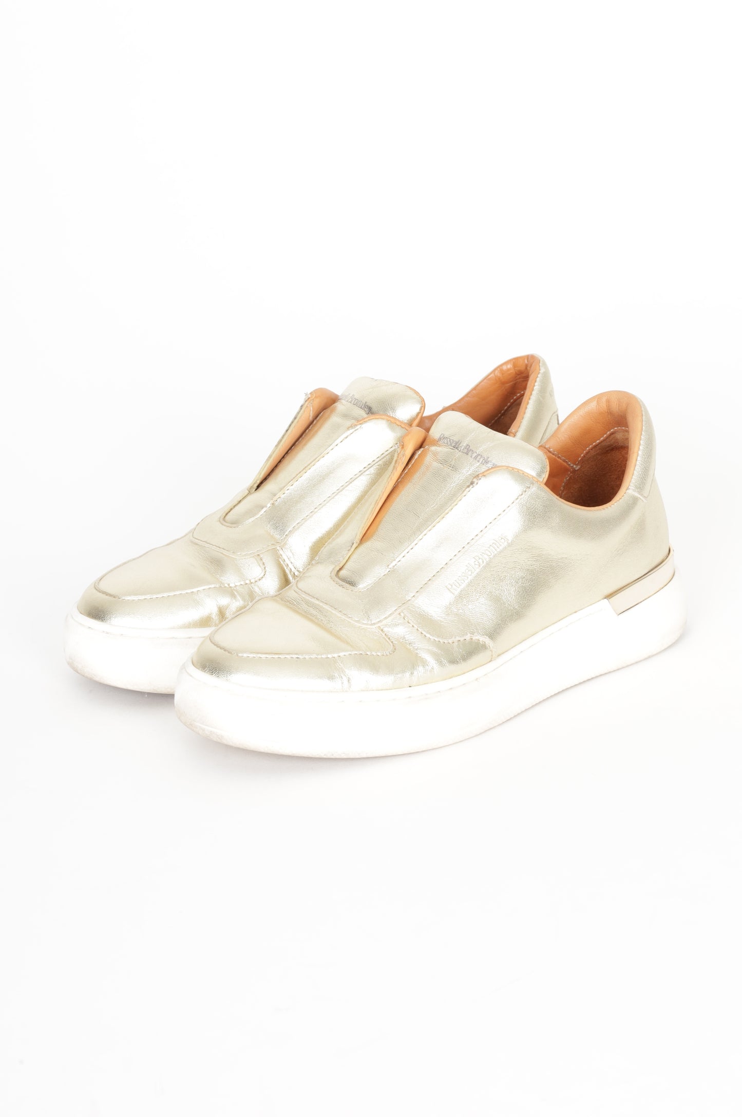 Russell&Bromley Womens Gold Sneakers Size EU 39