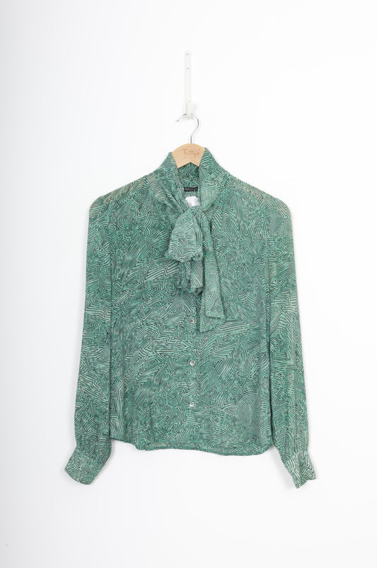 Helen Cherry Womens Green Shirt Size S