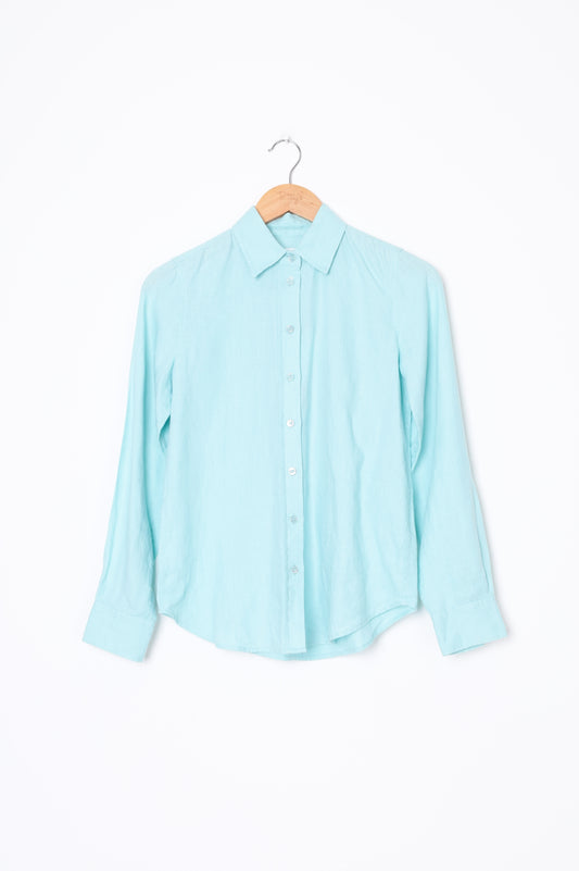 Trenery Womens Blue Shirt Size 4
