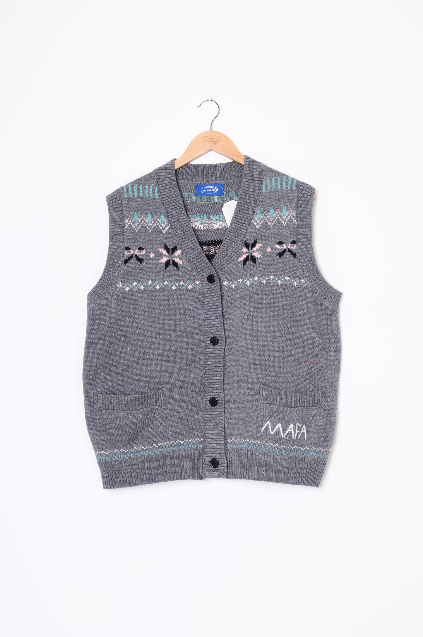 Ins Error Womens Grey Vest Size L