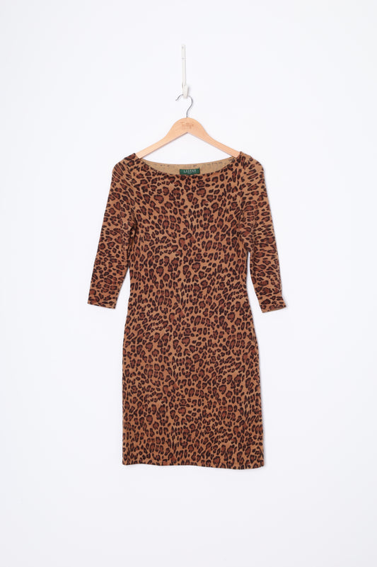 Lauren Ralph Lauren Womens Brown Dress Size XS