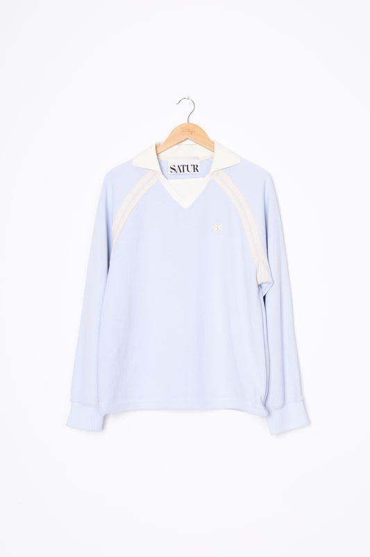 Satur Womens Blue Sweatshirt Size L