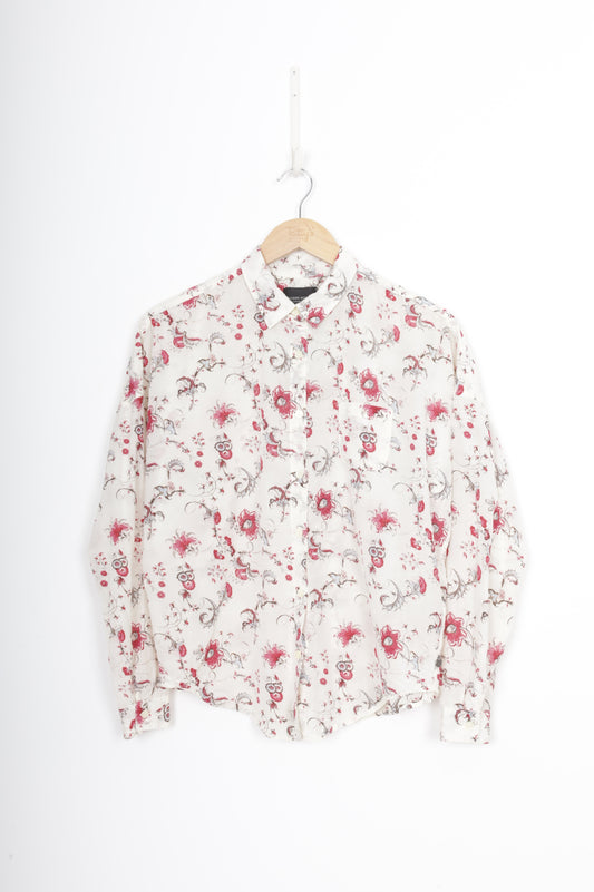 Maison Scotch Womens White Shirt Size S