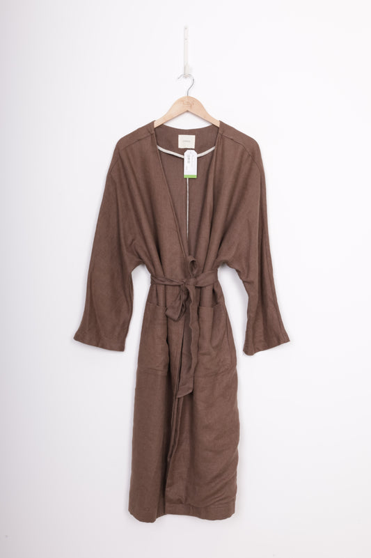 Verso Womens Brown Coat Size L