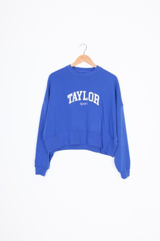 Taylor Sport Womens Blue Sweatshirt Size S