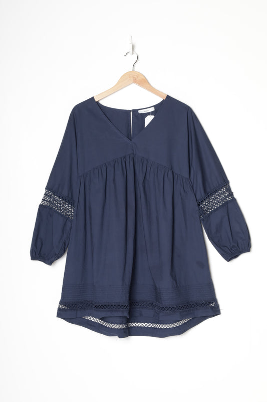 Milla Womens Blue Dress Size L