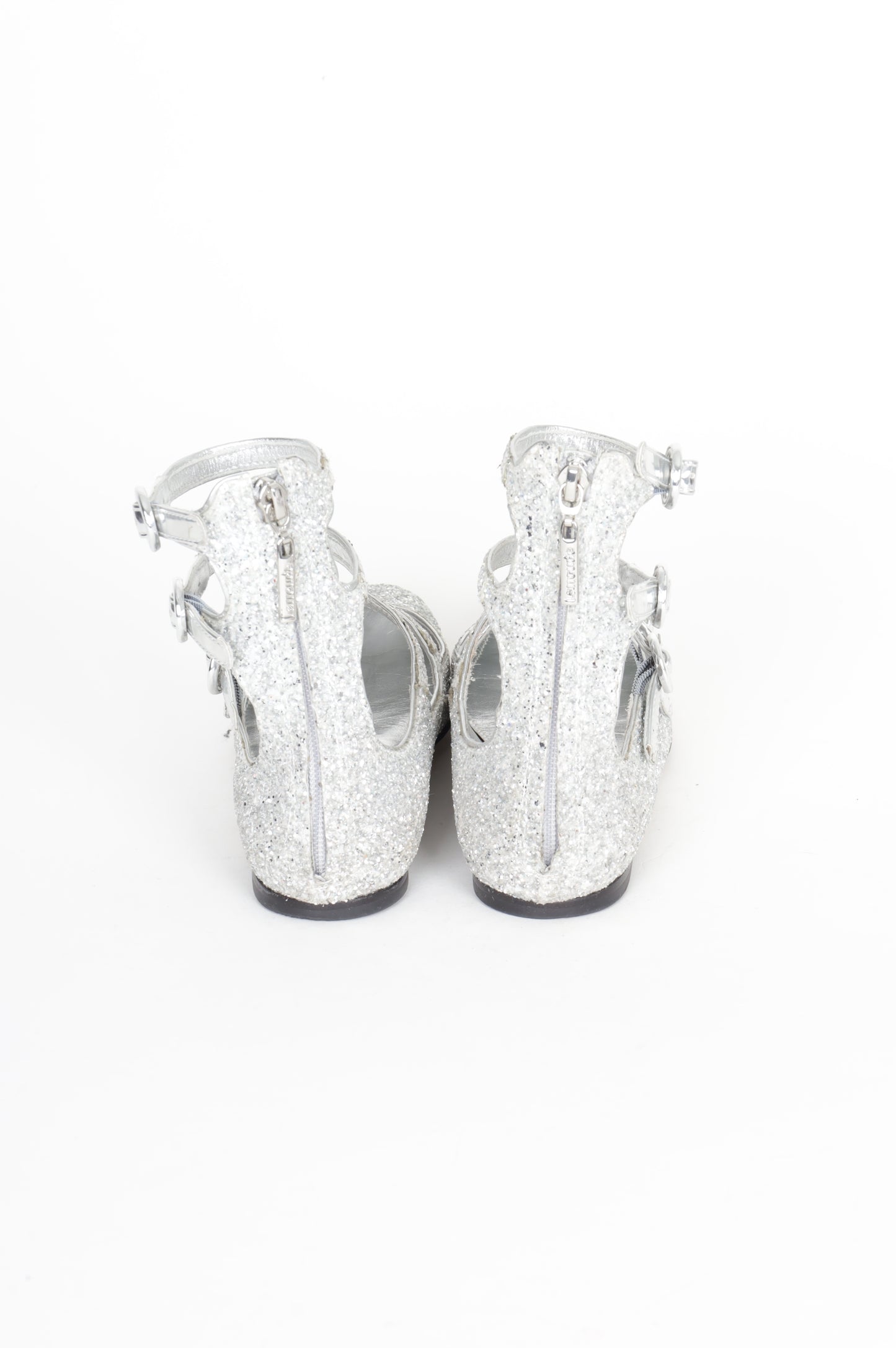 Larroude Womens Silver Shoes Size EU 40