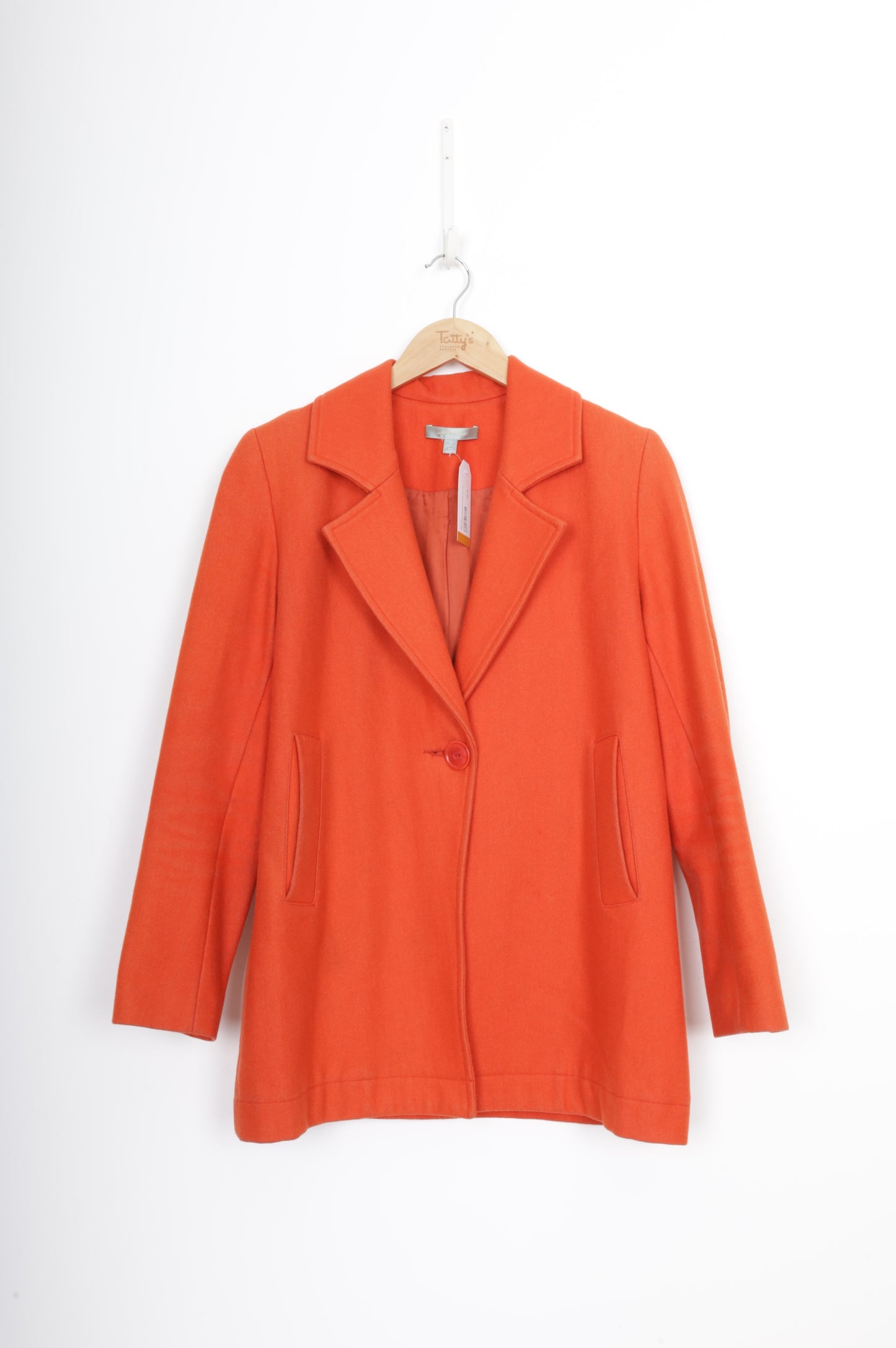 juliette hogan Womens Orange Coat Size 8