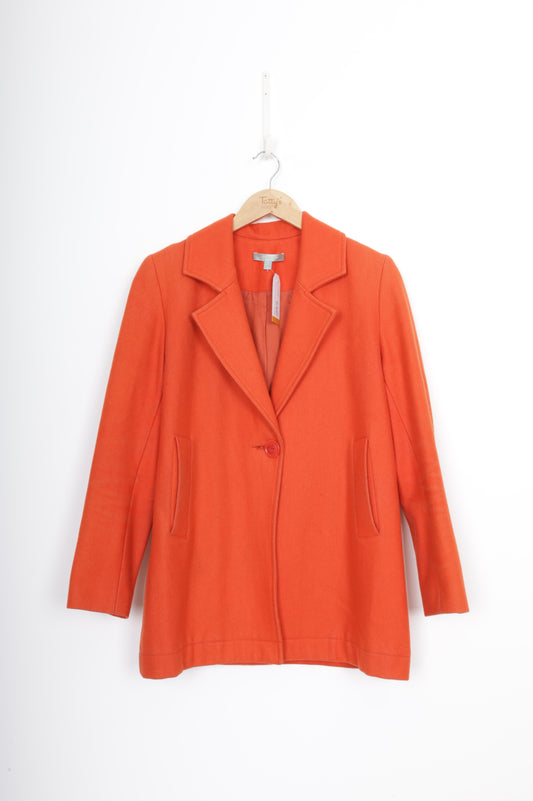juliette hogan Womens Orange Coat Size 8