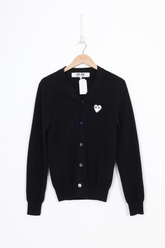 Comme Des Garcons Play Womens Black Cardigan Size S