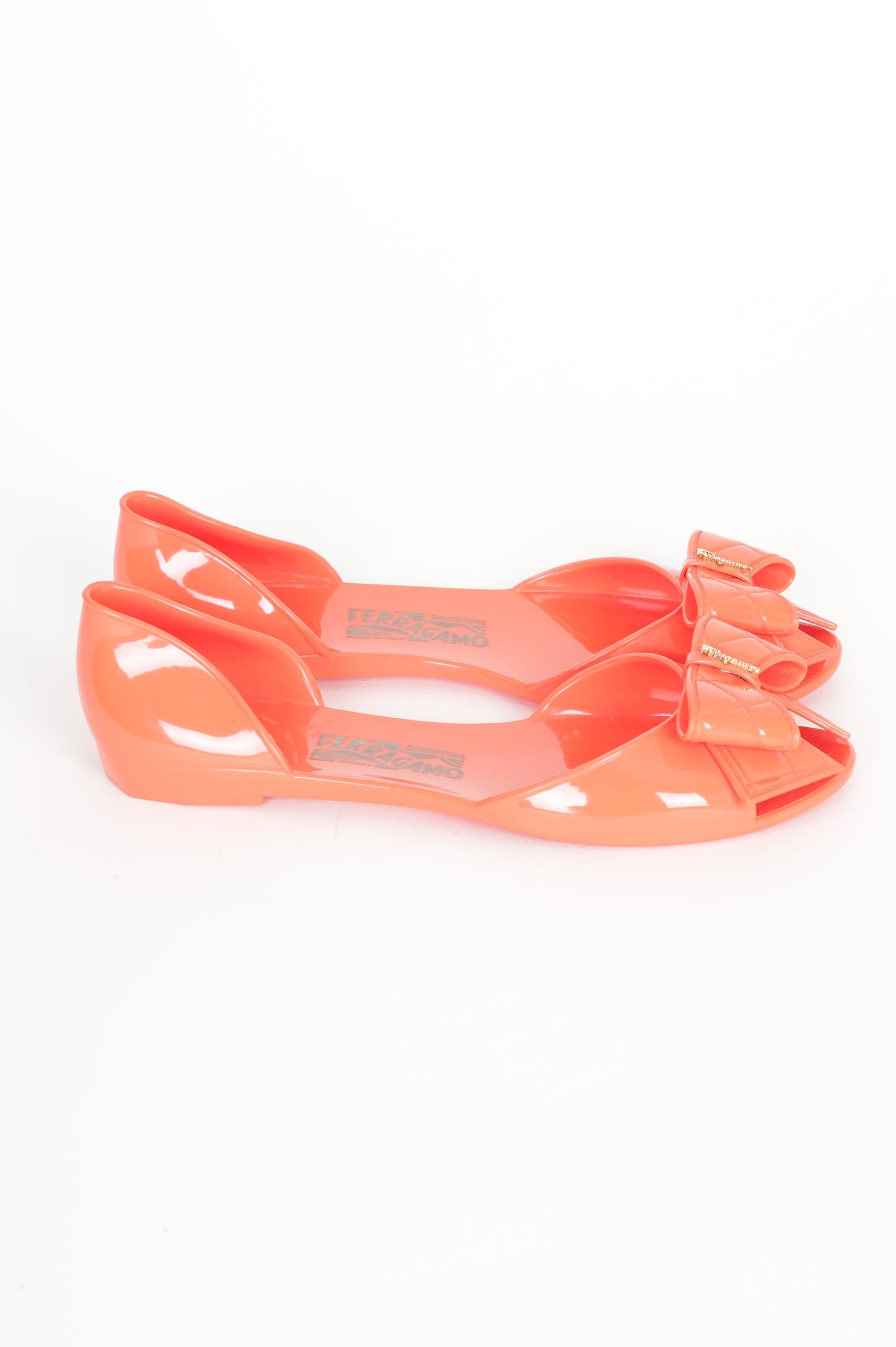 Ferragamo Womens Orange Shoes Size EU 39.5